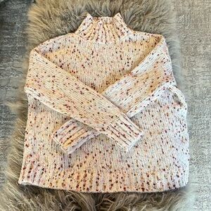 LOFT Confetti Mock Neck Sweater